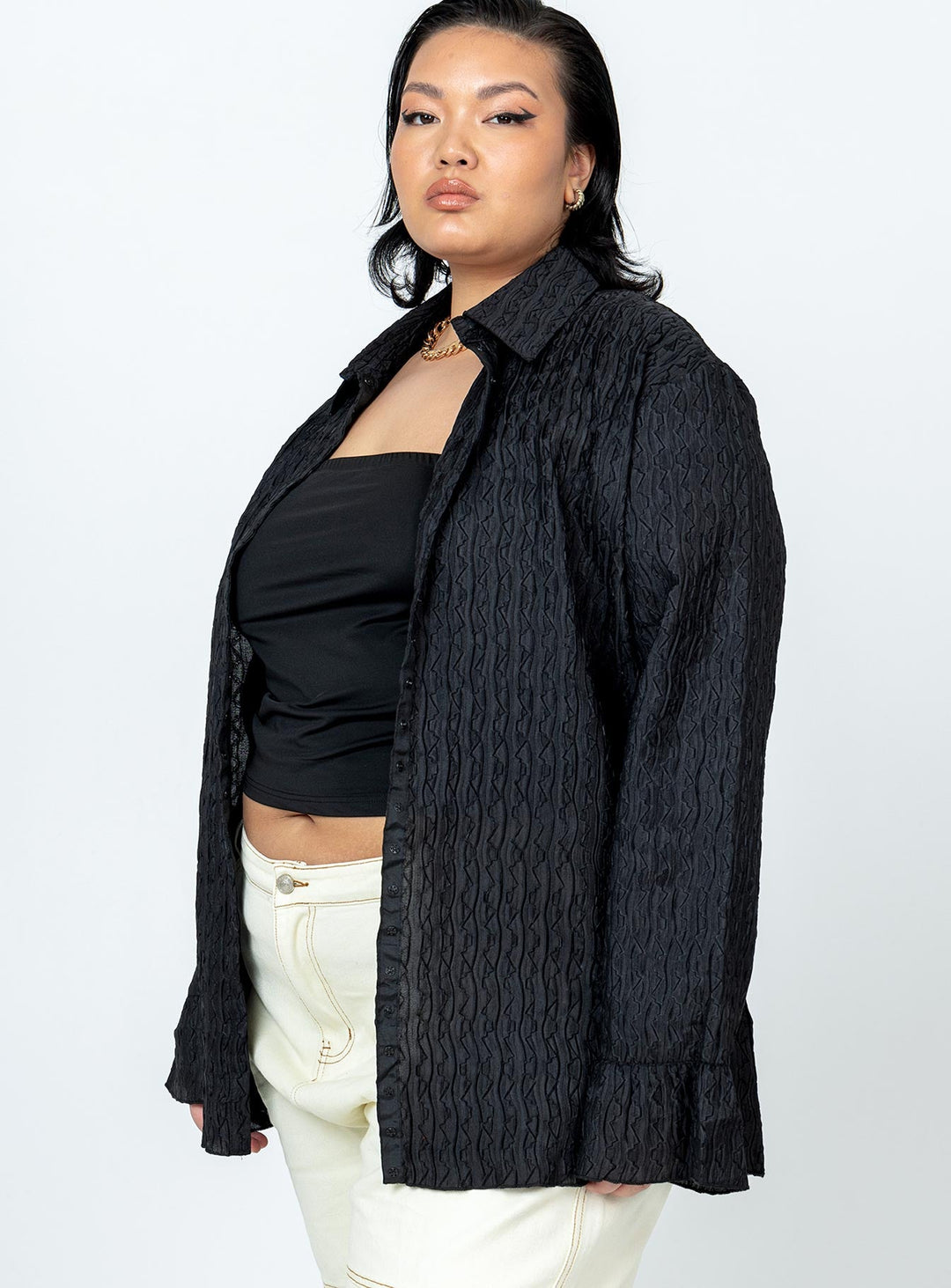 Chrisley Shirt Black Curve
